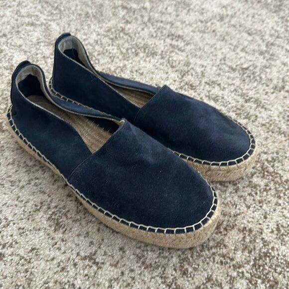 Casa Hernanz Madrid Blue Suede Espadrilles 38 - Picture 1 of 8